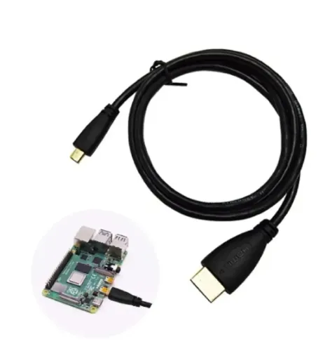 Cabo micro HDMi Raspberry Pi4 8GB para HDMi Pi5