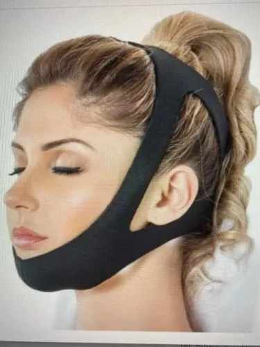 Faixa anti-ronco ajustável para cabeça e queixo