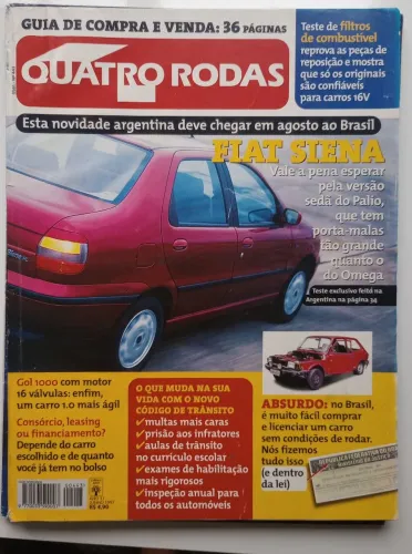 Revista Quatro Rodas - Fiat Siena - Junho 1997