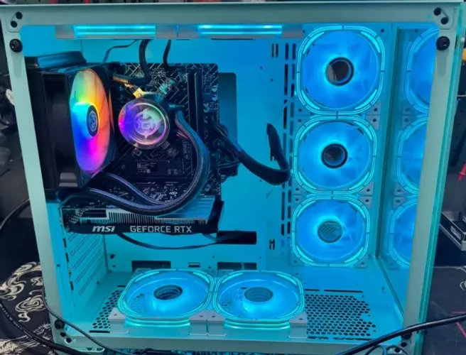 Cpu gamer Ryzen 5 5500+RTX 3050+WATER COOLER