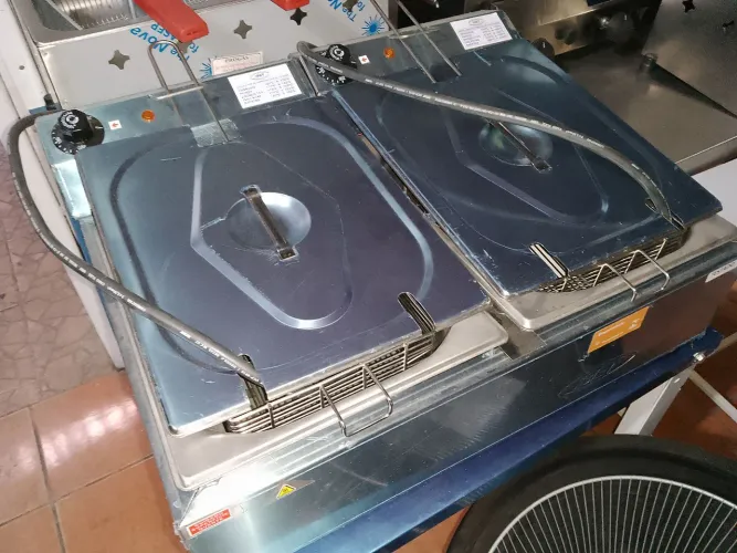 Fritador elétrico 2 cubas inox