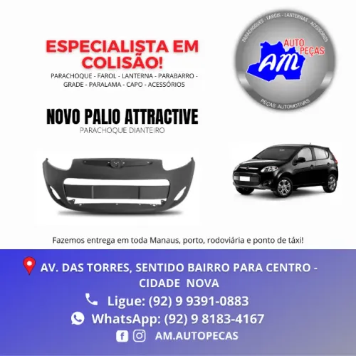 parachoque novo palio
