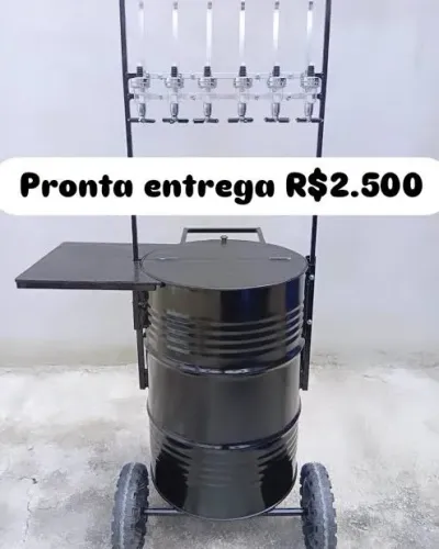Tonel Carrinho Drinks Renda EXTRA