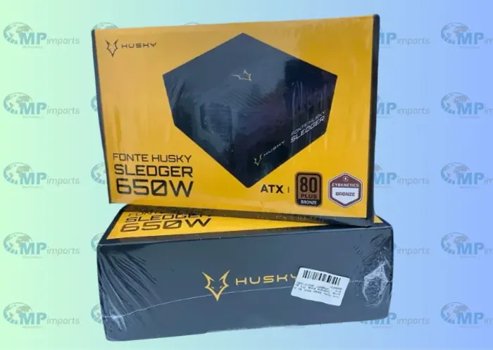 Loja MP Imports: Fonte Husky Sledger 650W, 80 Plus Bronze, Cybenetics Bronze, PFC ativo