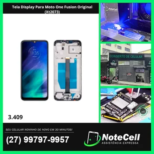 Tela Display Para Moto One Fusion Original (Xt2073)- Instalação Expressa Em 30 Minutos!