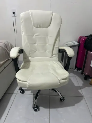 CADEIRA COURO PRESIDENTE BRANCA