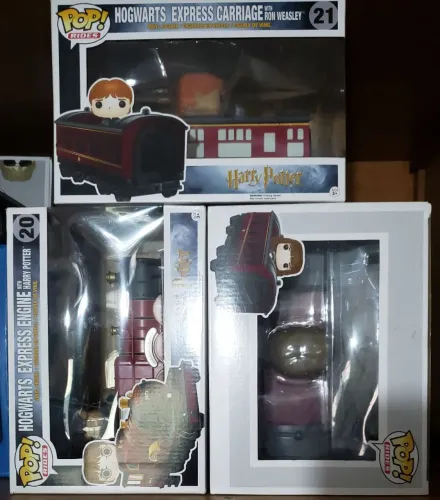 Funko pop rides. Harry, Rony e Hermione no Expresso Hogwarts. Só vendo os três juntos!