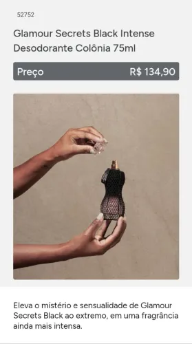 Glamour Secrets Black Intense - 75ml