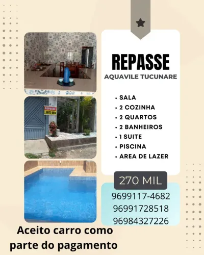 Repasse de casa no aquavile 