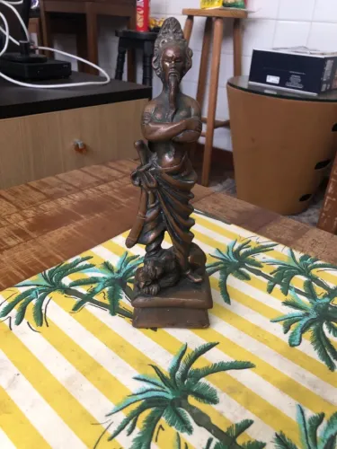 Escultura Antiga Oriental em Bronze....Original...Unica...Exclusiva...