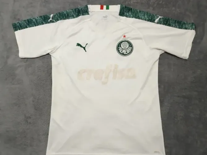 Camisa Oficial Palmeiras Puma 2019, tamanho M (51x71cm). 