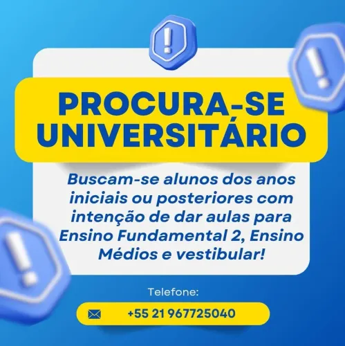 Monitoria para reforço escolar e concurso precisando de monitor para fundamental 1s