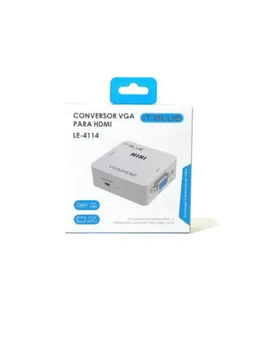 ADAPTADOR CONVERSOR VGA FEMEA PARA HDMI FEMEA IT-BLUE LE-4114 BRANCO