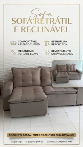 Sofá retrátil- 2.20mt