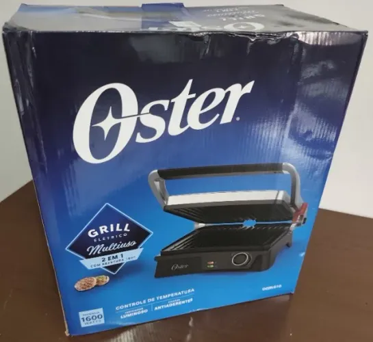 Grill Elétrico Multiuso Inox 2 Em 1 Oster