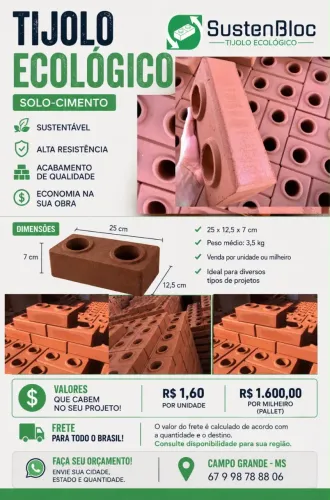 ? Tijolo Ecológico Direto da Fábrica