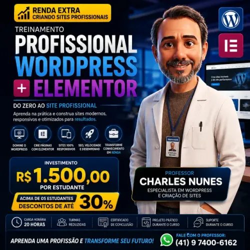 Aprenda a Criar Sites Profissionais do Zero (20h) | Desconto para Grupos