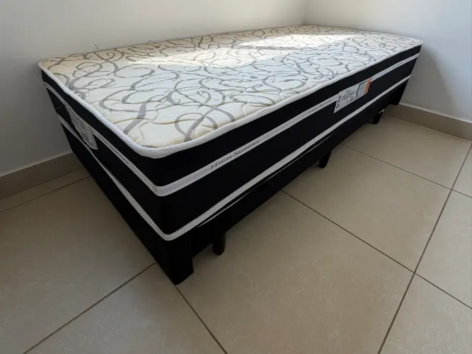 Cama Box Conjugada Solteiro Aspen D28 Ortopédica - Hellen Colchões