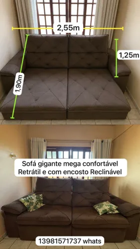 Sofá grande confortável venda motivo de mudança 