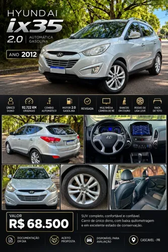 Hyundai IX35 2.0 16V 170cv 2wd/4wd Aut. 2012