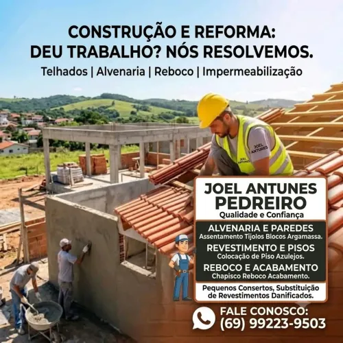 Pedreiro disponível