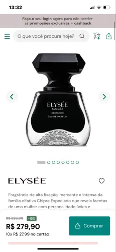Perfume boticária Elysée