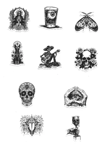 Adesivos (sticker) Gótico 02 (10 Unidades)