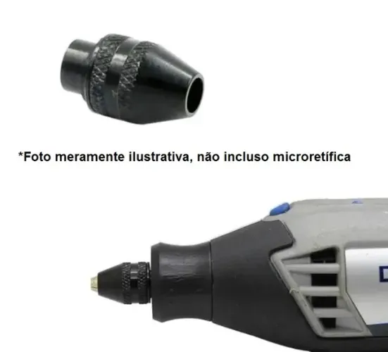 Mini Mandril Aperto Rápido p Microretífica Micro Retífica Dremel Séries 3000/4000