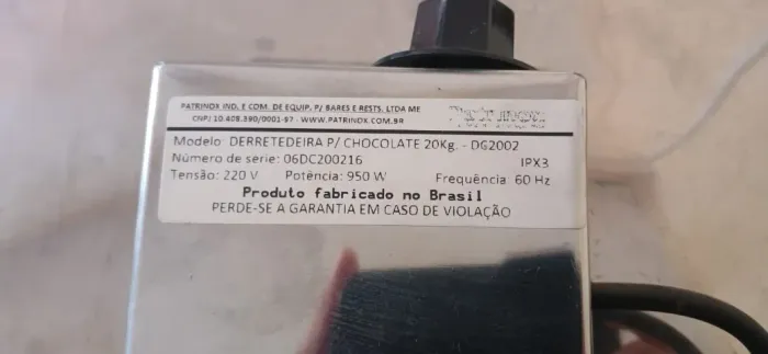 DERRETEDEIRA DE CHOCOLATE