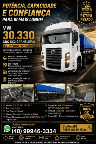 VW 30.330 CRC 8X2 GRANELEIRO