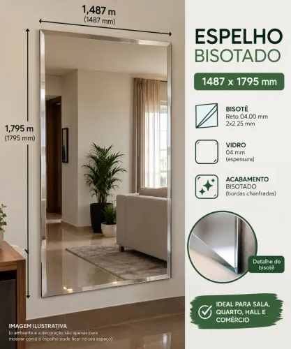 2 - Espelhos bisotados (Novos de fabrica.)