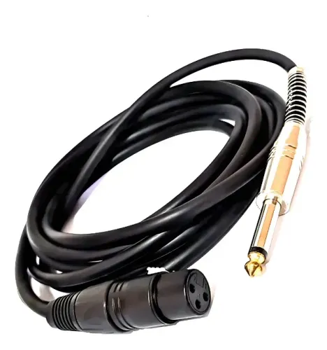 Cabo Microfone 5m It-Blue P10 Macho XLR Fêmea Ouro Le-6622 6mmCabo Microfone 5m It-Blue P1
