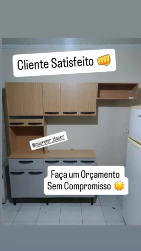 Armário de Cozinha de Parede com Balcão ML - Monta na Hora