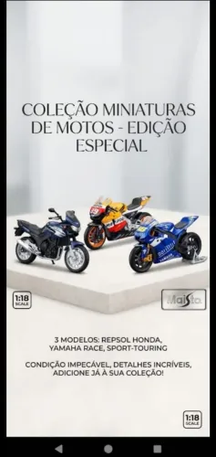3 MINIATURAS DE MOTO