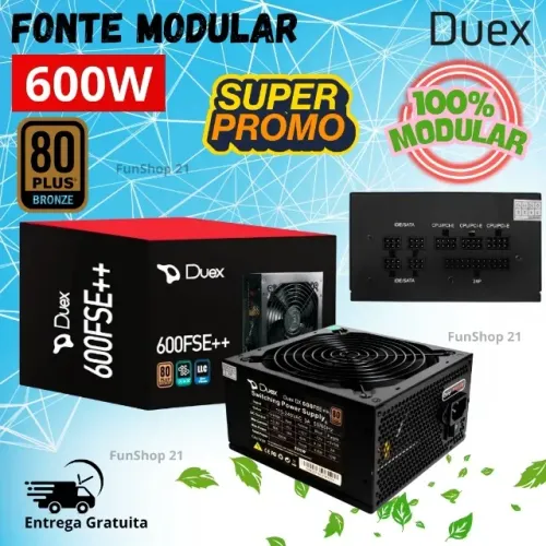 Fonte Duex 600w Modular