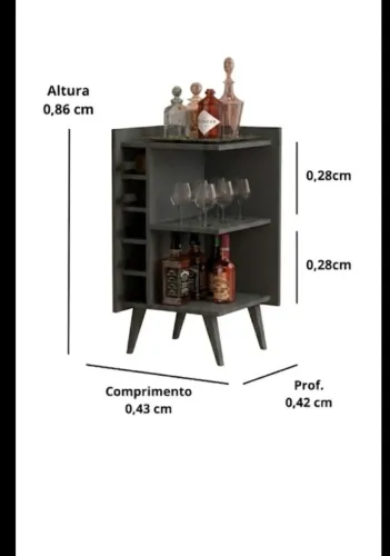 Porta taças e vinhos