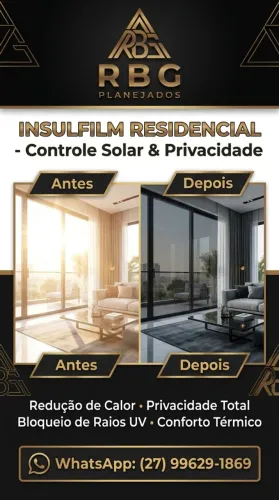 Película de Controle Solar e Privacidade (Insulfilm)