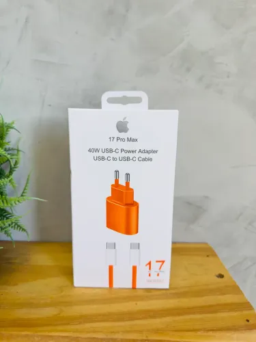 Carregador 40W Laranja | Para iPhone 15, 16 e 17 Pro Max | Entrega Imediata