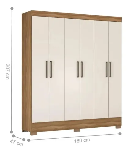 Guarda roupa 6 portas 