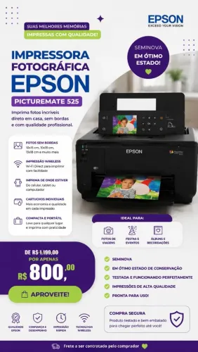 Impressora fotográfica Epson PictureMate PM-525 