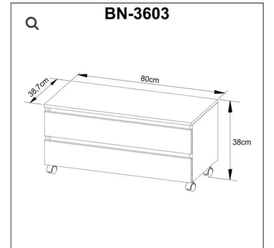 Produto 2 BALCAO GABINETE PARA BANHEIRO TECNOMOBILI BN3603 NOVO