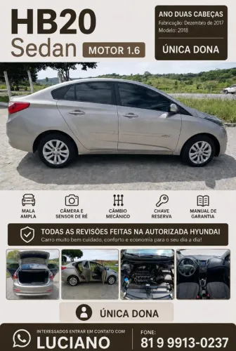 Hyundai HB20S C.plus/c.style 1.6 Flex 16V Mec.4p 2018