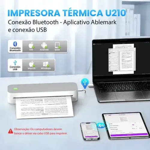 Impressora Térmica Bluetooth A4 Sem Tinta,impressora De Tatuagem Portátil,2600mah Grande C