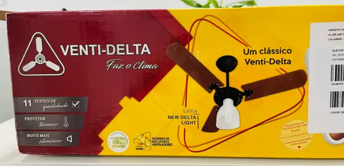Ventilador De Teto Venti-Delta Inverter Bivolt C/Controle Remoto Novo Na Caixa