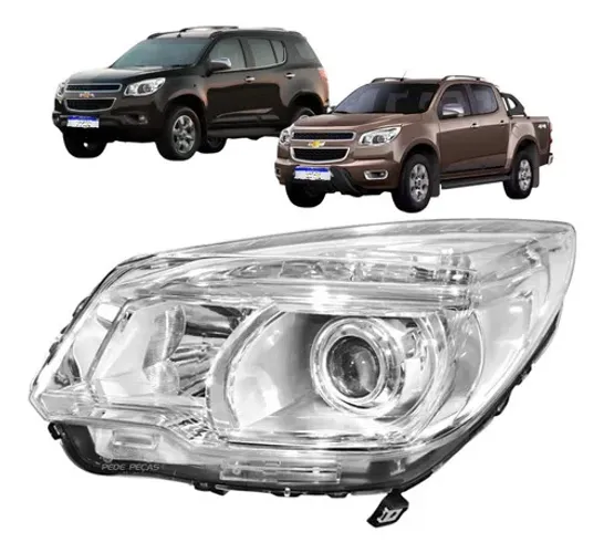 Farol S10 Trailblazer 2012 2013 A 2016 Novo Com Projetor Le Esquerdo/motorista