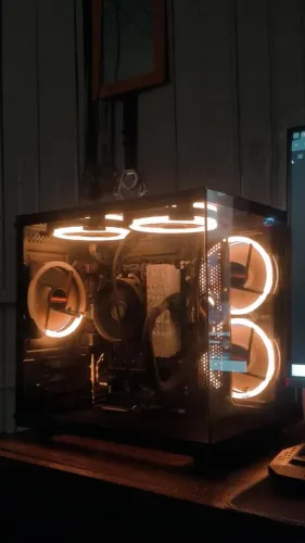 GABINETE GAMER AQUÁRIO C3 TECH +5 VENTOINHAS + CONTROLADORA