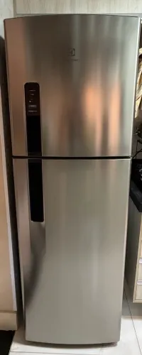 Geladeira Electrolux Frost Free 400L AutoSense Inverter Duplex Inox Look (IF44S)