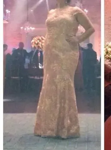 Vestido salmão Plus size