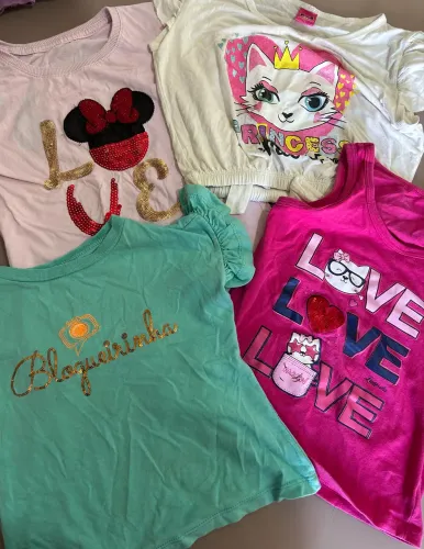 Camisetas para meninas (5 a 6 ANOS)