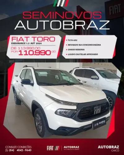 Fiat Toro Endurance 1.3 T270 4X2 Flex AUT 2024